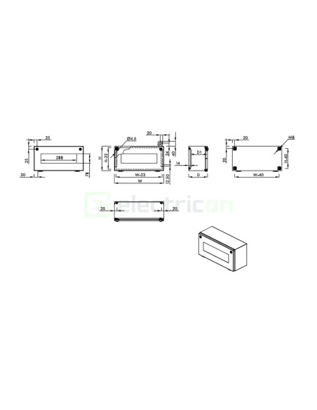 Cutie Metalică Balamale 200x400 IP66 Schrack WKA204015G