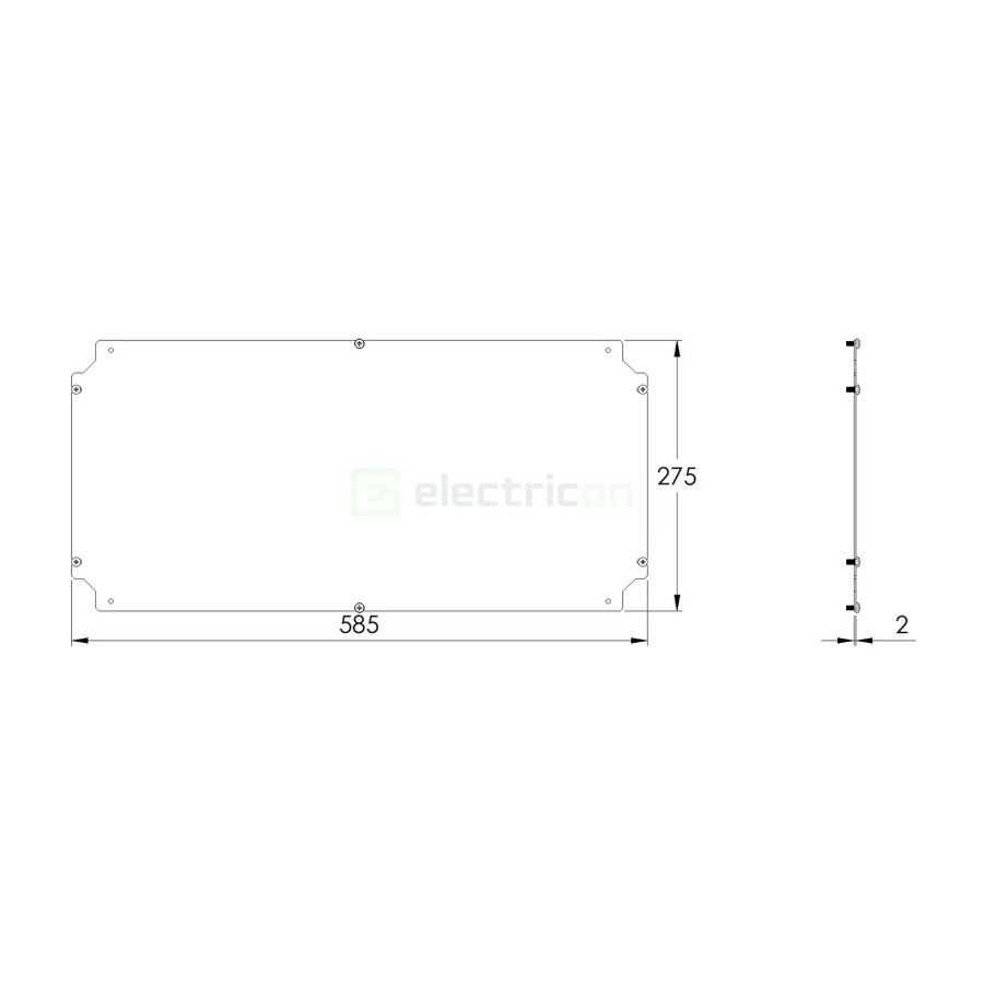 Placă montaj 300×600 mm Schrack – pentru cutie distributie WKA3060