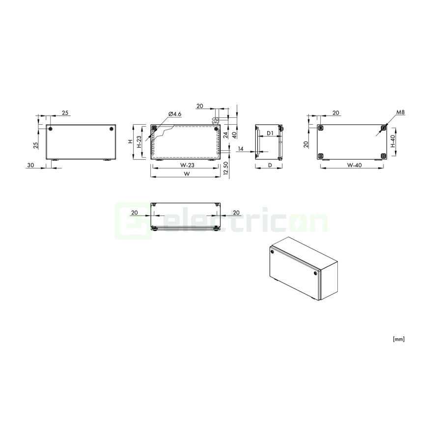 Cutie metalică IP66 300×600×155 Schrack – balamale rapide