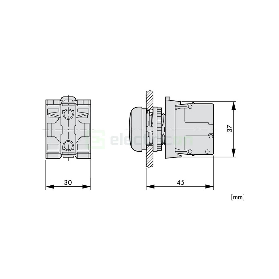 Modul LED pentru montaj frontal in sistemele de comanda si semnalizare, alb, 85-264 V, 0,55→2,5 mm², Schrack, MM216563