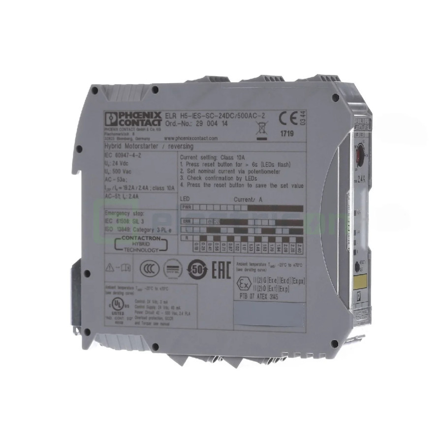 Motor starter trifazat, 40 mA, 24 VDC, ELR H5-IES-SC- 24DC/500AC-2, Phoenix Contact, 2900414