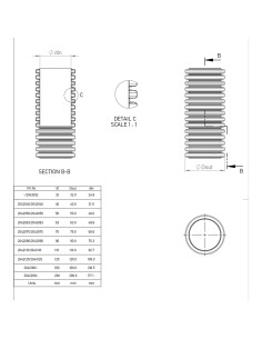 Copex - tub riflat - PVC Ø40 mm - 25 metri - protecție electromagnetică - negru-roșu ignifug - Kouvidis Geonflex 2042040 2