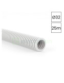 Copex - tub riflat - PVC Ø32 mm - 25 metri - protecție antimicrobiană - alb ignifug - Kouvidis - MEDIFLEX AM - 2044132