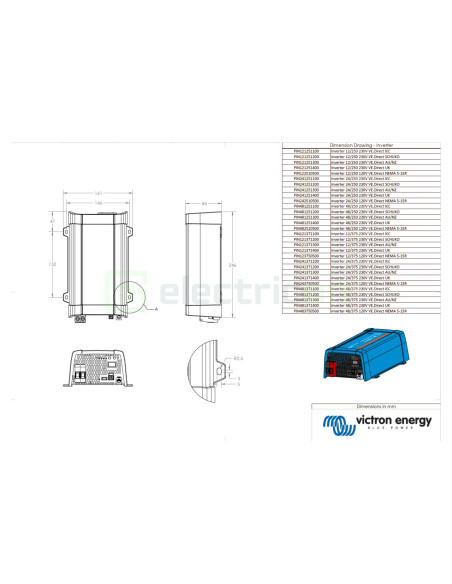 Invertor Inverter 12V 250VA Phoenix 12 250 VE.Direct Schuko
