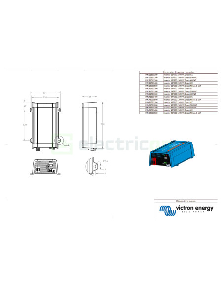 Invertor Inverter 48V 500VA Phoenix 48 500 VE.Direct Schuko