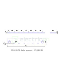 Busbar to connect 6 CIP100200100 (1500 A) 2