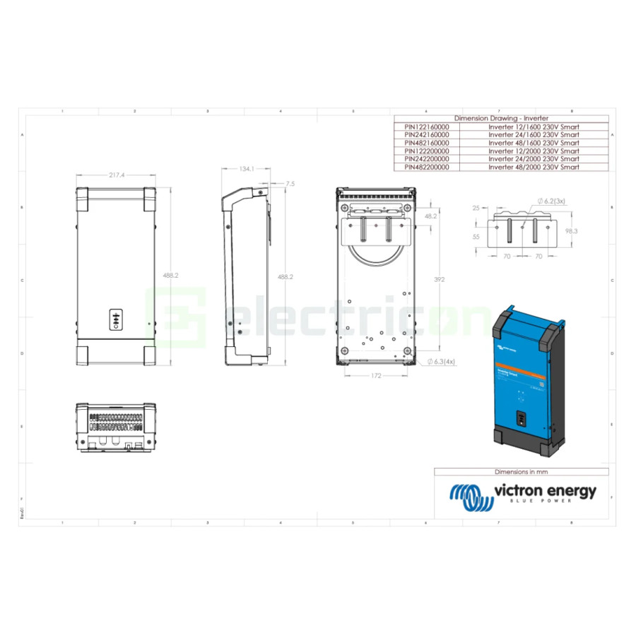 Invertor Inverter 12V 2000VA Phoenix Inverter 12 2000 Smart