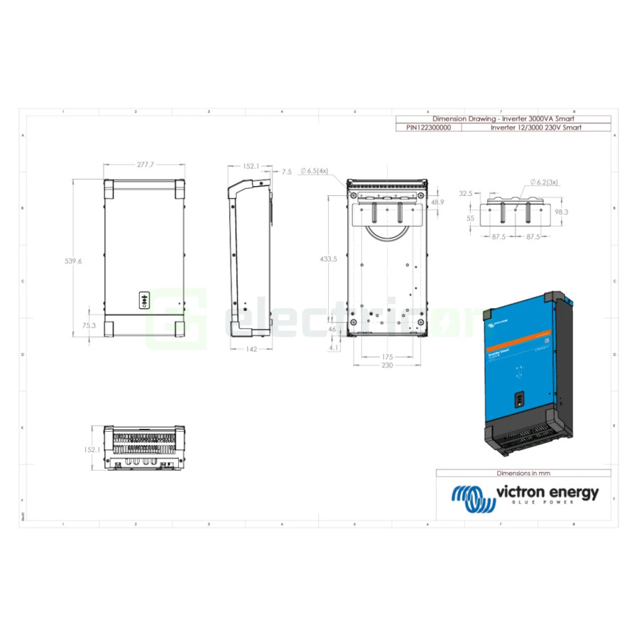 Invertor Inverter 12V 3000VA Phoenix Inverter 12 3000 Smart