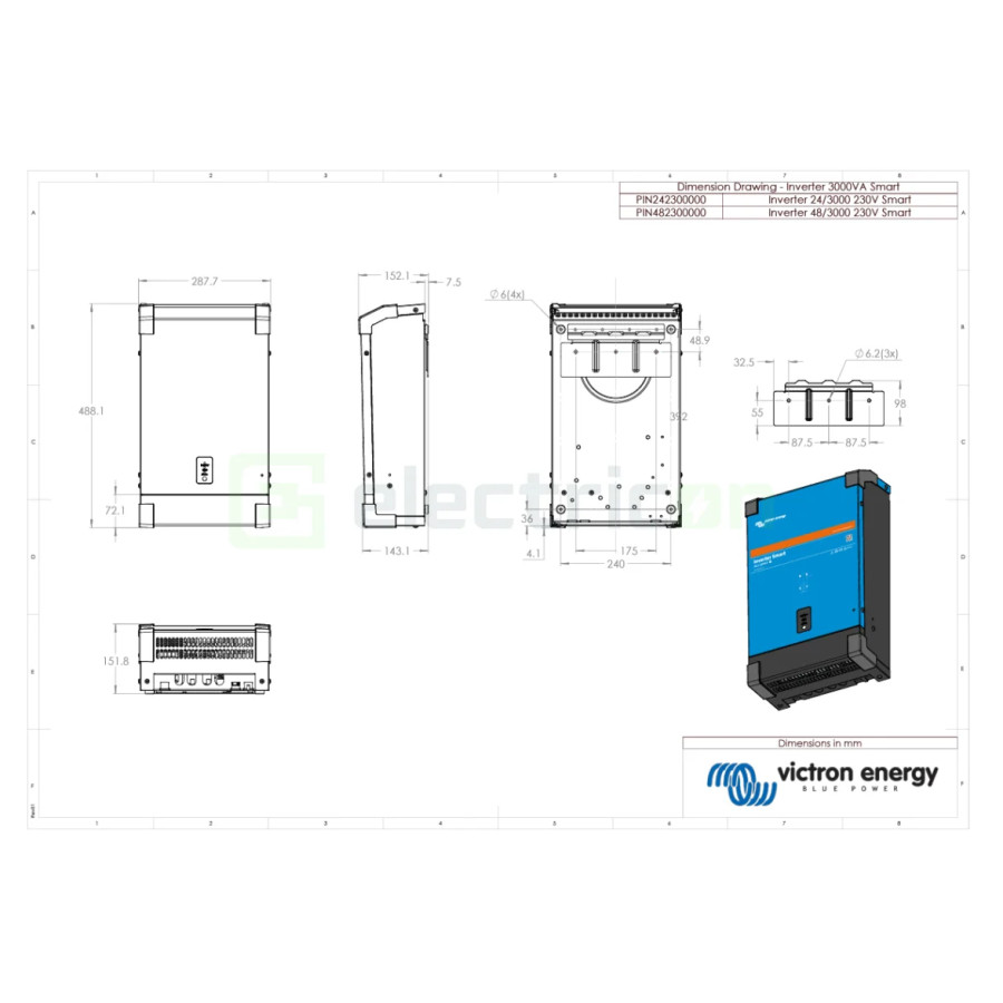 Invertor Inverter 24V 3000VA Phoenix Inverter 24 3000 Smart