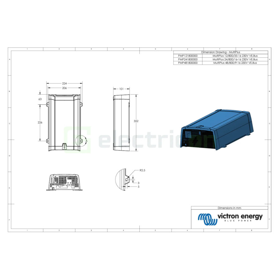 Invertor cu charger 12V 800VA MultiPlus 12 800 35-16