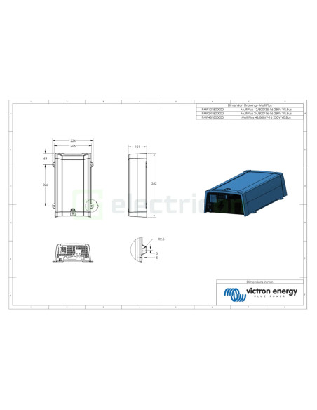 Invertor cu charger 48V 800VA MultiPlus 48 800 9-16