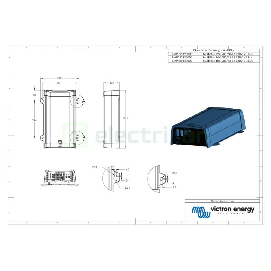Invertor cu charger 48V 1200VA MultiPlus 48 1200 13-16