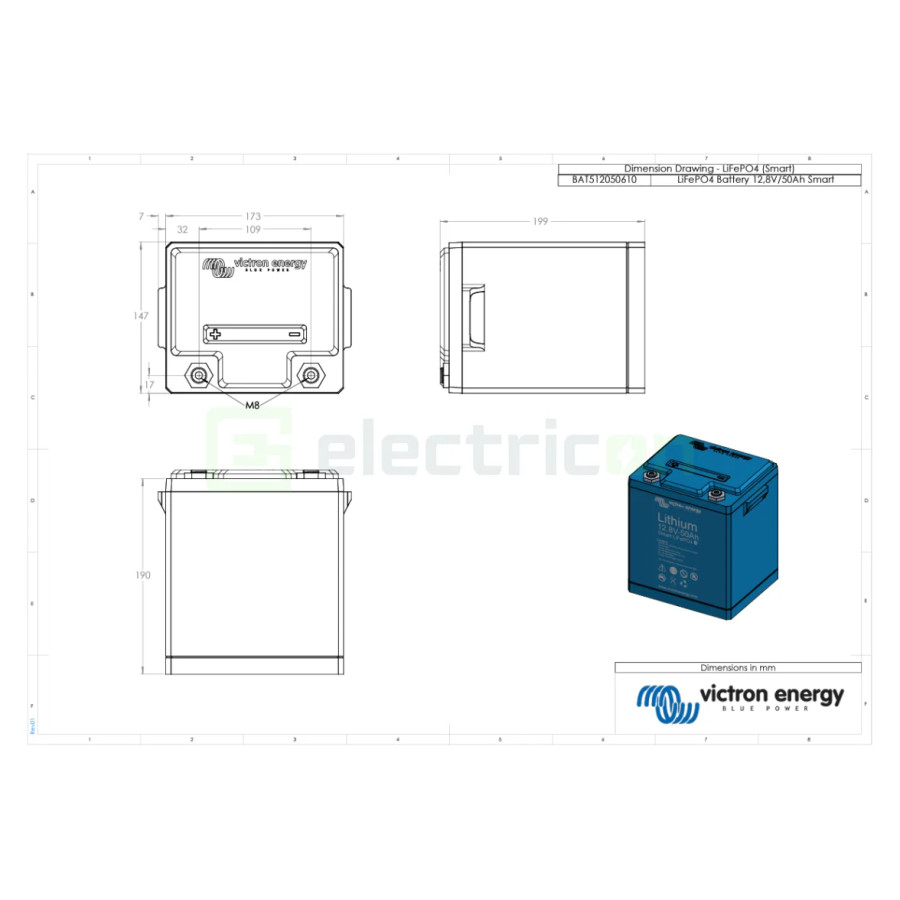LiFePO4 battery 12,8V 50Ah - Smart