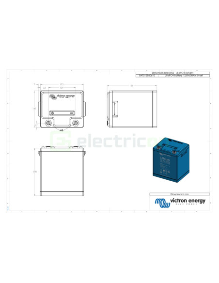 LiFePO4 battery 12,8V 50Ah - Smart