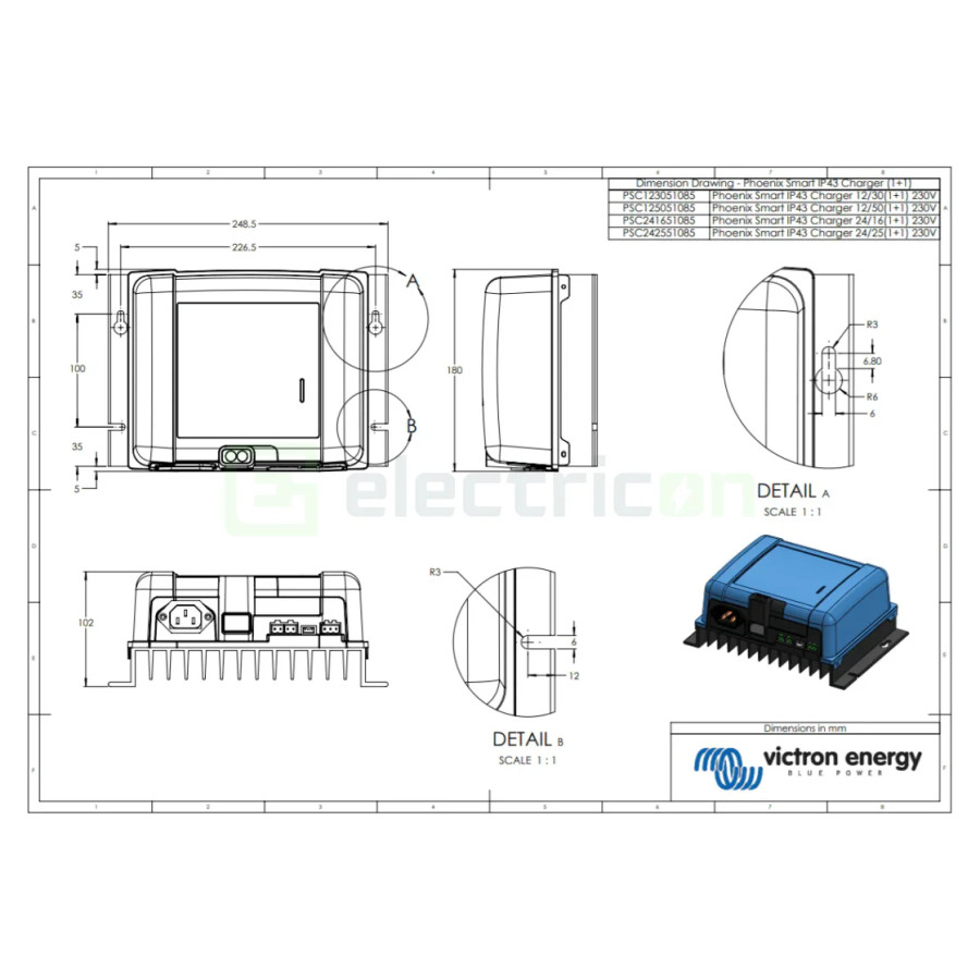 Incarcator de retea Phoenix Smart IP43 Charger 24 25 (1+1)