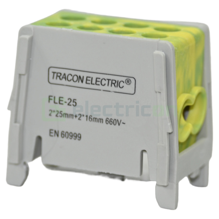 Clema derivatie galben-verde 25mm² Tracon Electric FLE-25ZS