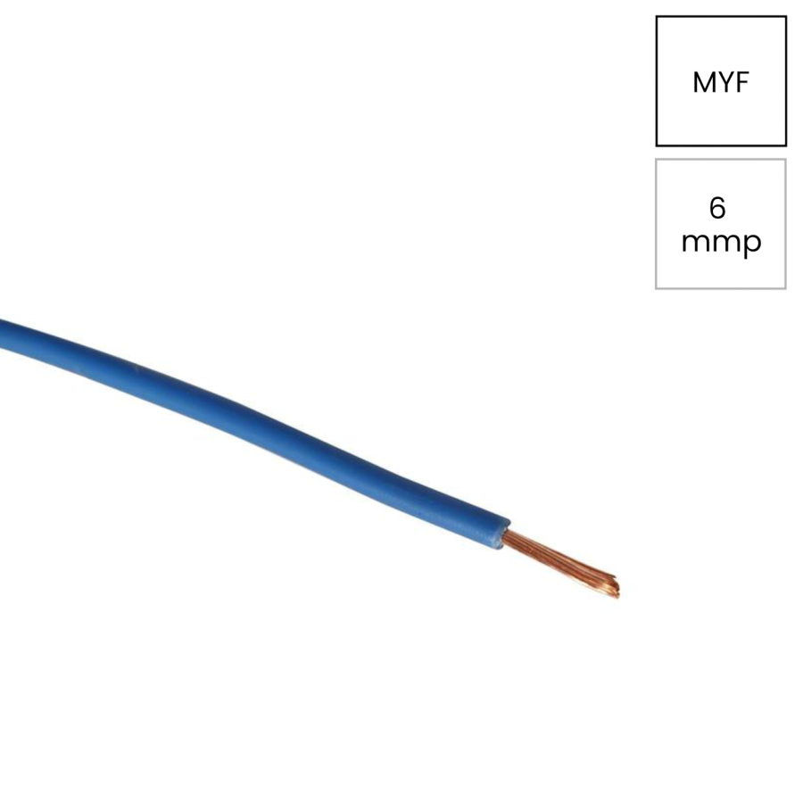 Conductor H07V-K 1x6mm² albastru Helukabel MYF