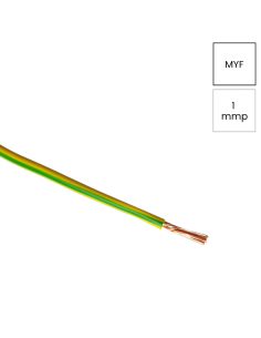 Conductor H05V-K 1x1mm² verde-galben Helukabel