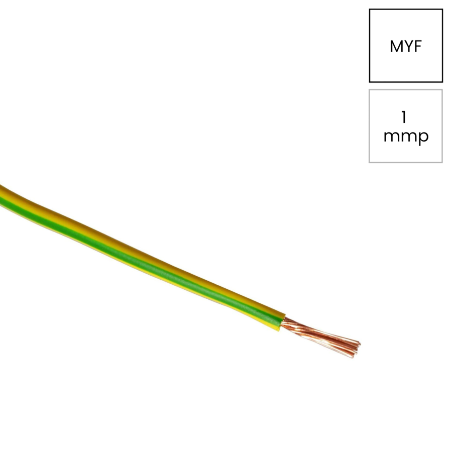 Conductor H05V-K 1x1mm² verde-galben Helukabel