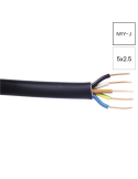 Cablu electric rigid cupru NYY-J 5x2,5 mm² - Helukabel 32060