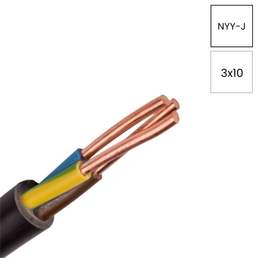 Cablu NYY-J 3x10mm² Helukabel PVC