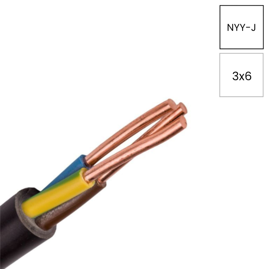 Cablu NYY-J 3x6mm² Helukabel PVC