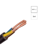 Cablu electric rigid cupru NYY-J 3x4 mm² - Helukabel 32025