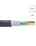 Cablu electric rigid fără halogeni N2XH 3x6 mm² - Helukabel 53124