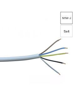Cablu NYM-J 5x4mm² Helukabel gri deschis
