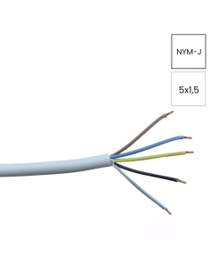 Cablu NYM-J 5x1.5mm² Helukabel gri deschis