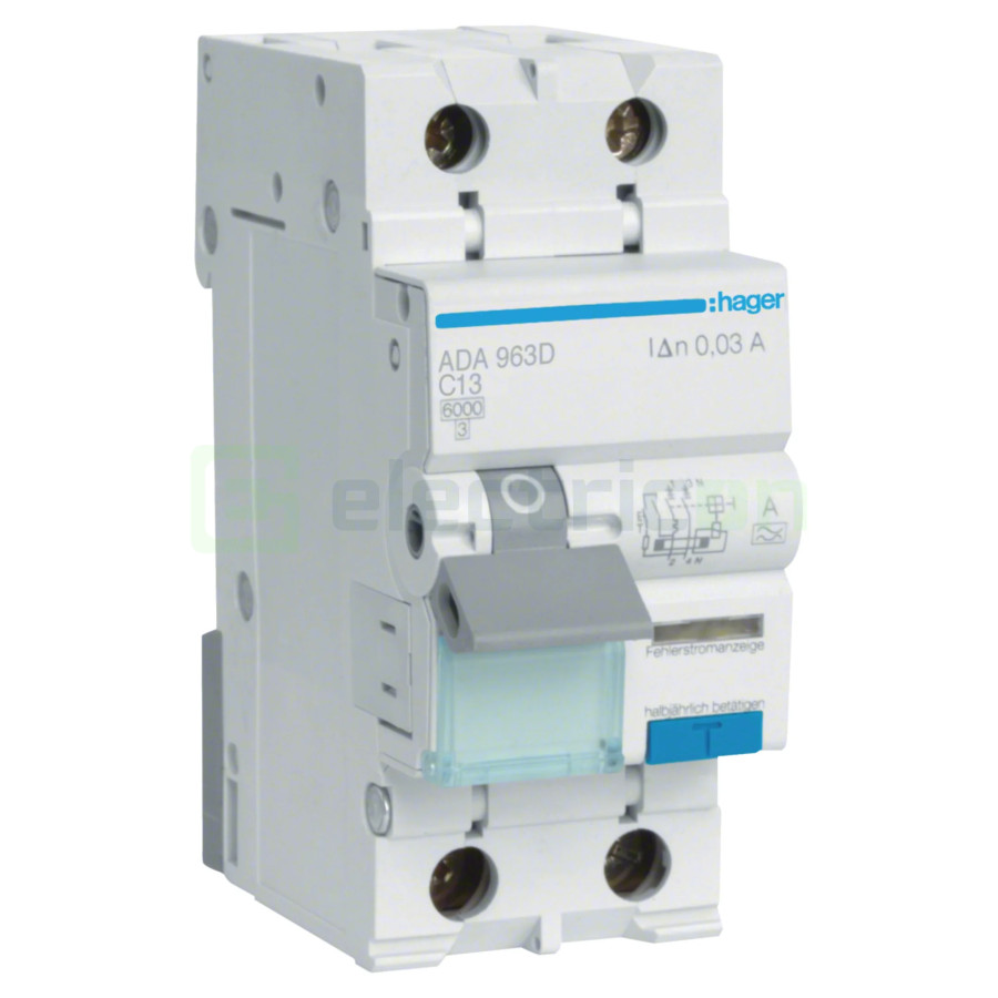 RCBO Hager ADA963D 1P+N tip A C13 30mA