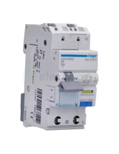 RCBO Hager ADS906D 1P+N tip A B6 30mA QuickConnect
