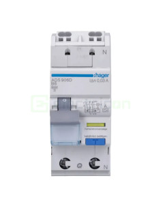 RCBO Hager ADS906D 1P+N tip A B6 30mA QuickConnect 2