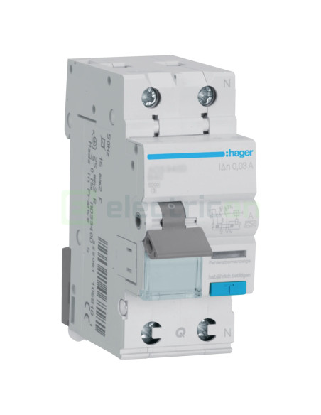 RCBO Hager ADS940D 1P+N tip A B40 30mA QuickConnect