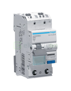 RCBO Hager ADS956D 1P+N tip A C6 30mA QuickConnect