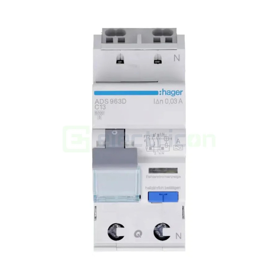 RCBO Hager ADS963D 1P+N tip A C13 30mA QuickConnect