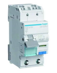 RCBO Hager ADS975D 1P+N tip A C25 30mA QuickConnect
