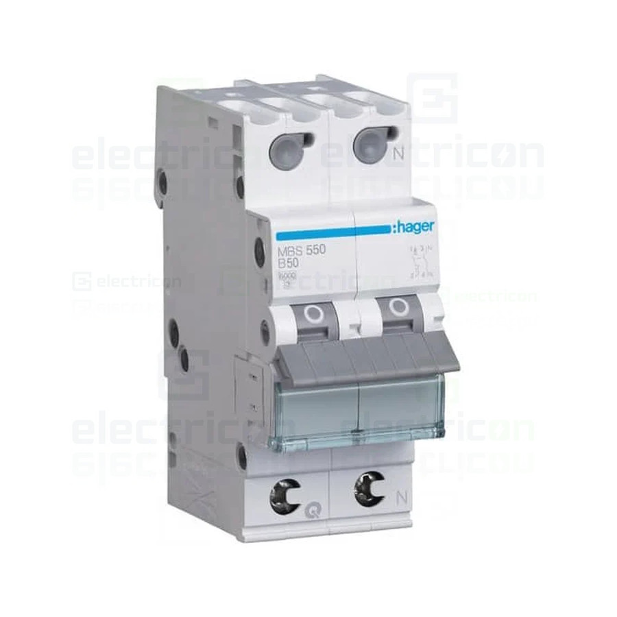 Disjunctor MCB Hager MBS563 1P+N curba B 63A