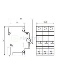 Disjunctor MCB Hager MBS310 2