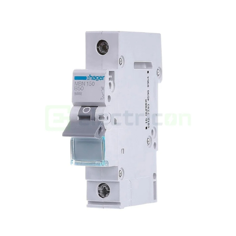 Disjunctor MCB Hager MBN150 1P curba B 50A
