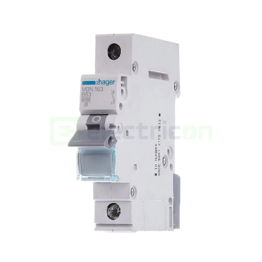 Disjunctor MCB Hager MBN163 1P curba B 63A