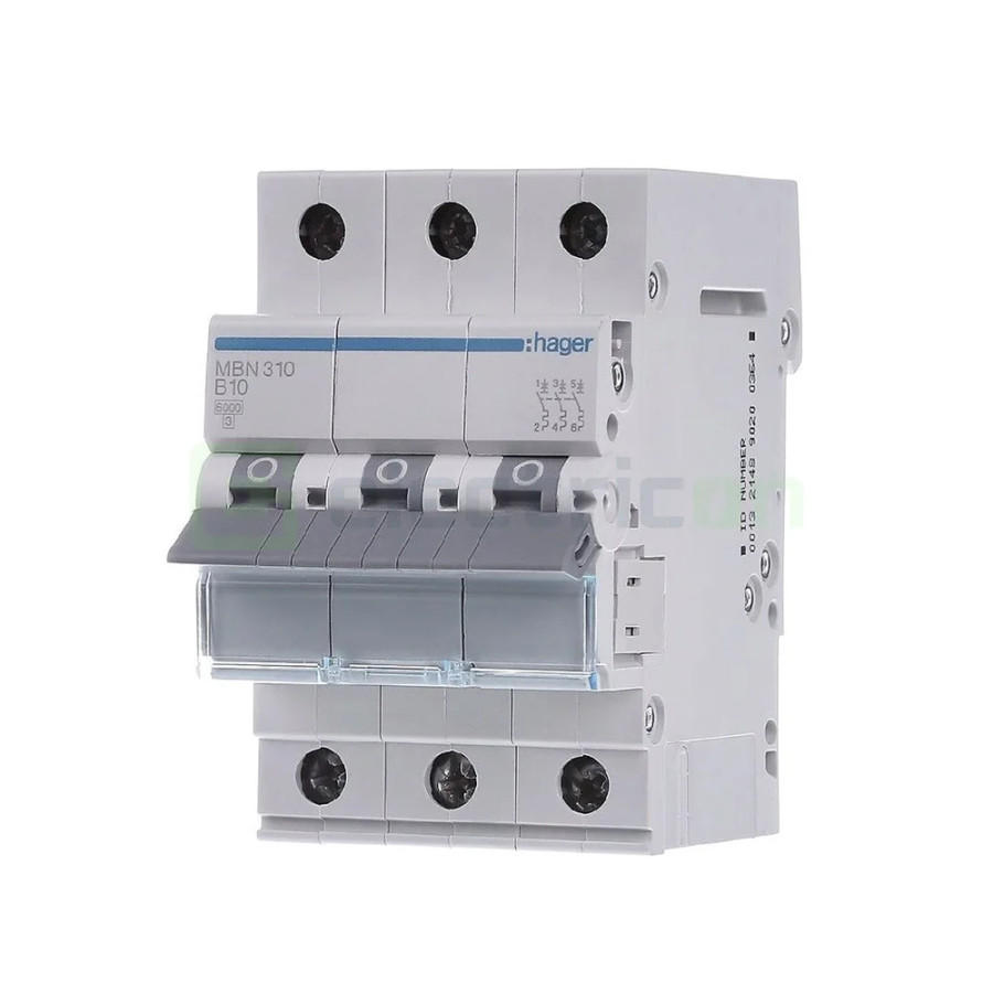 Disjunctor MCB Hager MBN310 3P curba B 10A