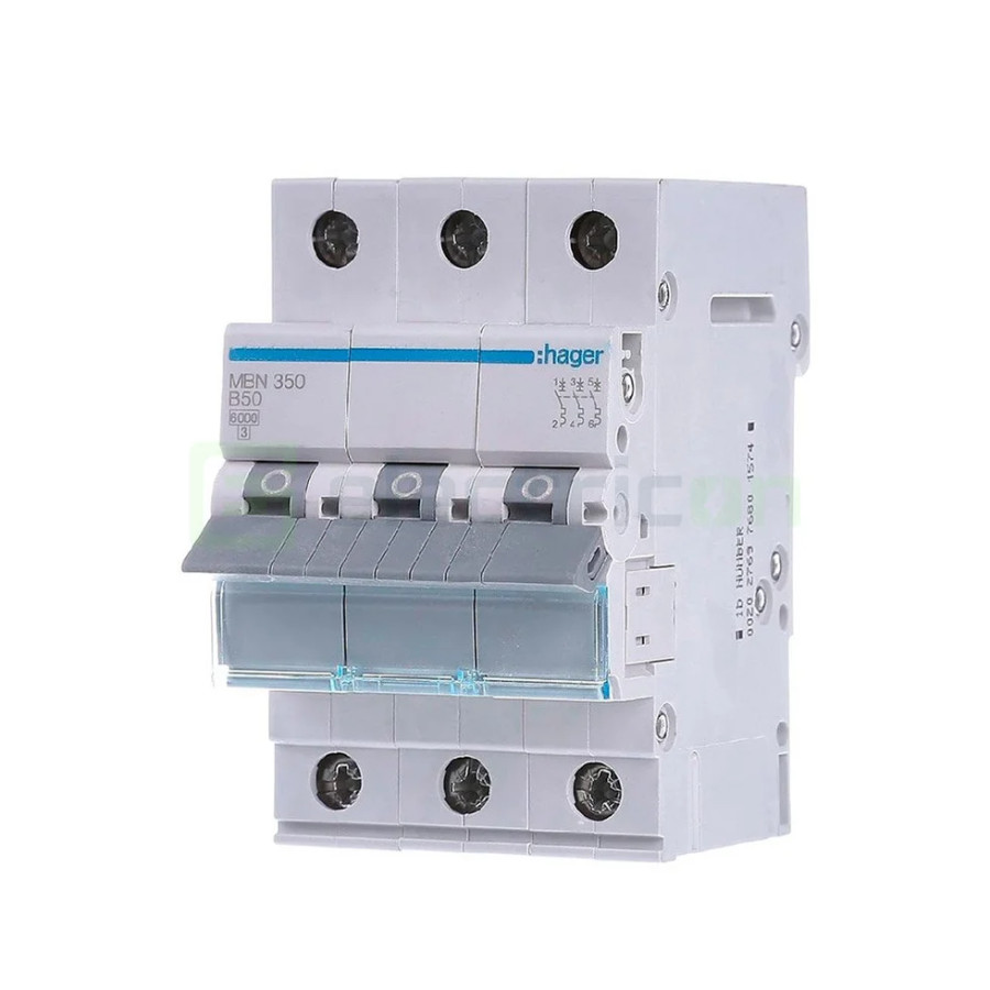 Disjunctor MCB Hager MBN350 3P curba B 50A