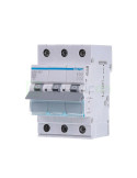 MCB - Siguranță automată - disjunctor - curba B 63A 6kA 3P 3M Hager MBN363