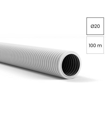Copex tub protecție flexibil gri 20mm 320N rolă 100m SIFLEX PLUS
