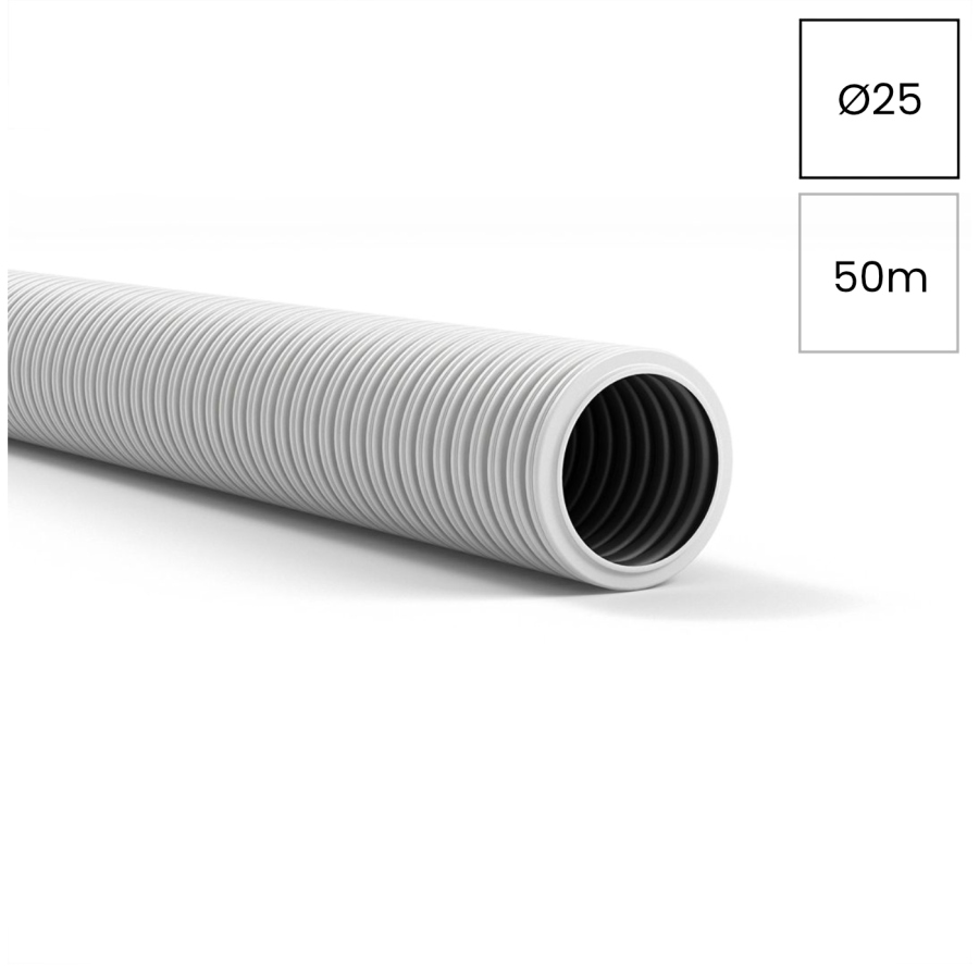 Copex tub protecție flexibil Kouvidis SIFLEX PLUS 25mm 320N gri rola 50m 2065025