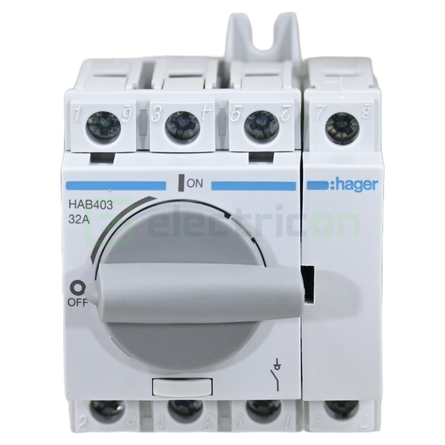 Siguranță automată tetrapolară 4P 32A Hager HAB403