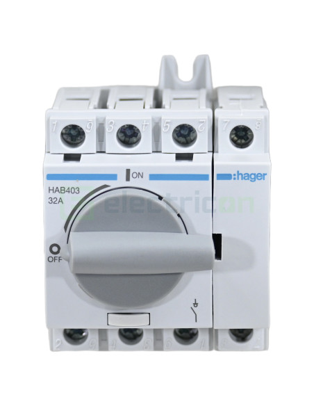 Siguranță automată tetrapolară 4P 32A Hager HAB403