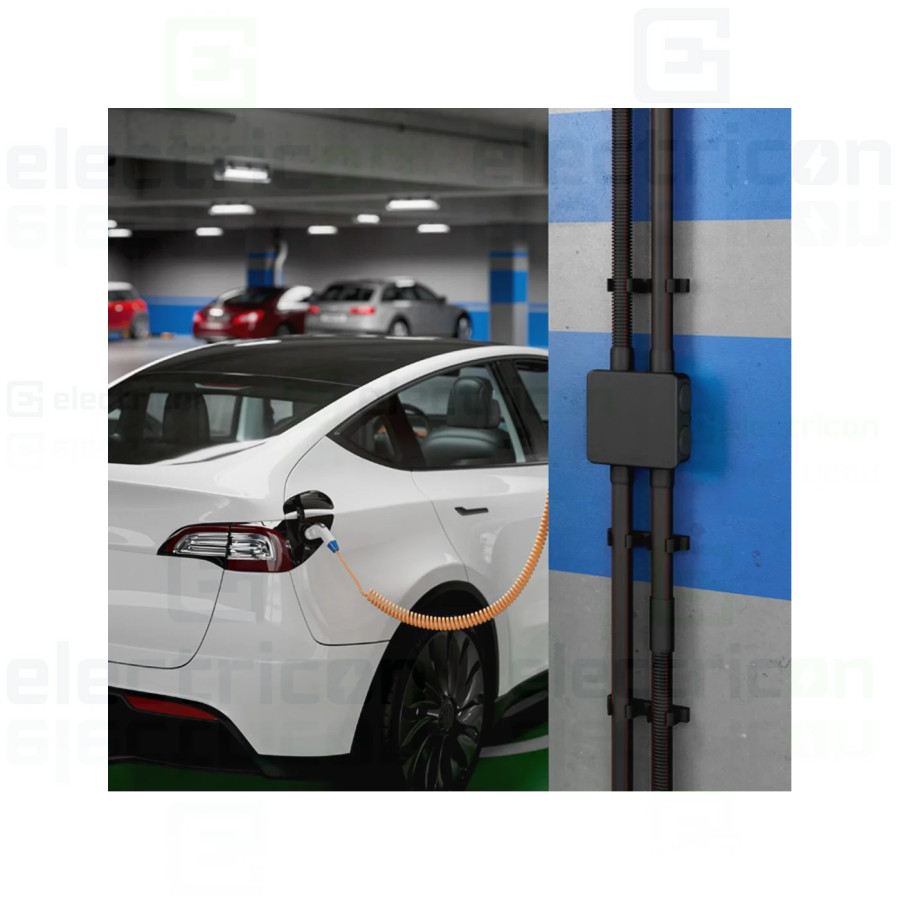 Doză ramificație - Cutie conexiuni - Ø25/32 - 101x101x50mm montaj aparent cu protecție UV IP55 - Kouvidis 3025025