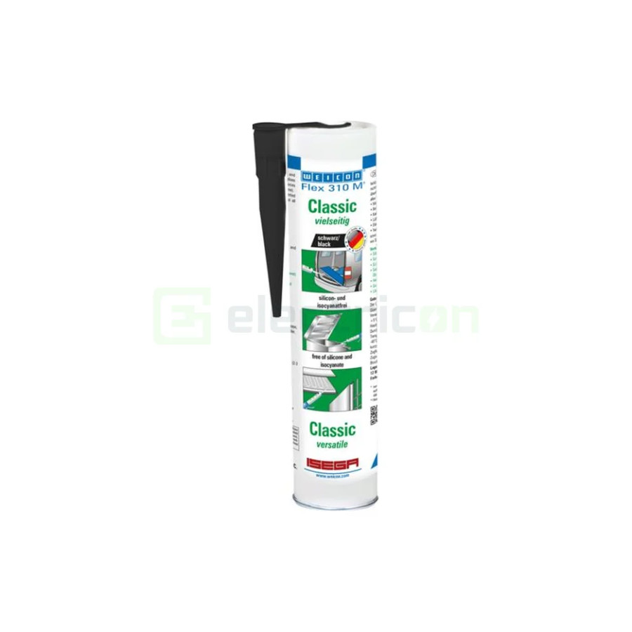 Cartuș adeziv elastic negru Weicon Flex 310 MS Classic 310ml